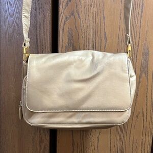 Worthington Tan Leather Shoulder Bag